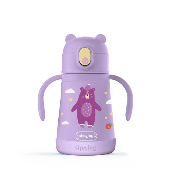 - SippyPals Çocuk Su Termosu | 360 ml - Mor (2 ADET) ürün görseli 1