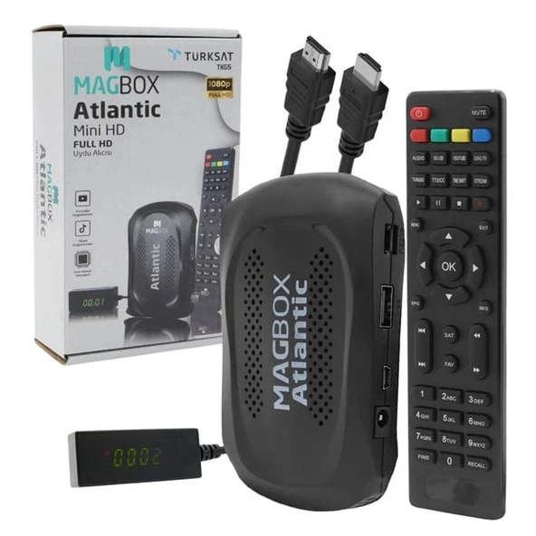 Magbox Atlantic Display Gözlü Tkgs'li 1080P Full HD Mini Uydu Alıcısı ürün görseli 1