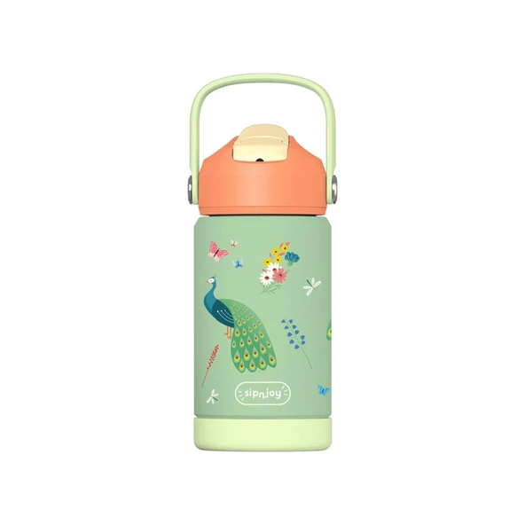 - FlipSip Çocuk Su Termosu | 360 ml - Peacock Queen (2 ADET) ürün görseli 1