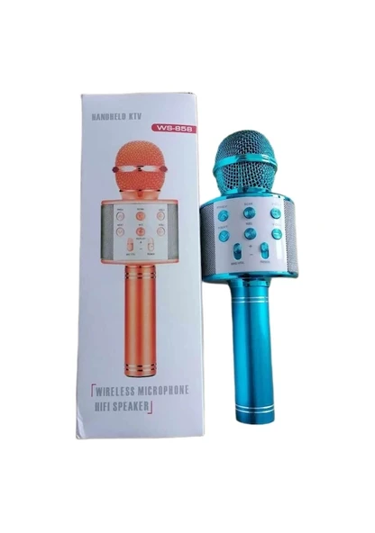 WS-858 Karaoke Mikrofon ve Hoparlör Mavi ürün görseli 1