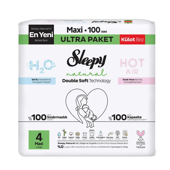 D.S Natural Külot Bez 4 Beden 100 Adet (2 ADET) ürün görseli 1