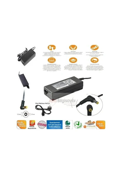 Acer Uyumlu 19V 1.58A 30W 5.5X1.7 ürün görseli 1