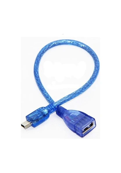 5 Pin Mini Usb Erkek - Usb Dişi Kablo 30Cm - Mini Uzatma ürün görseli 1