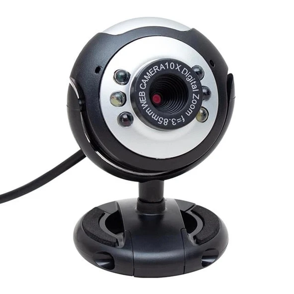 Powermaster 1.3 MP 10x Zoom Ledli Mikrofonlu Pc Webcam PM-3962 ürün görseli 1