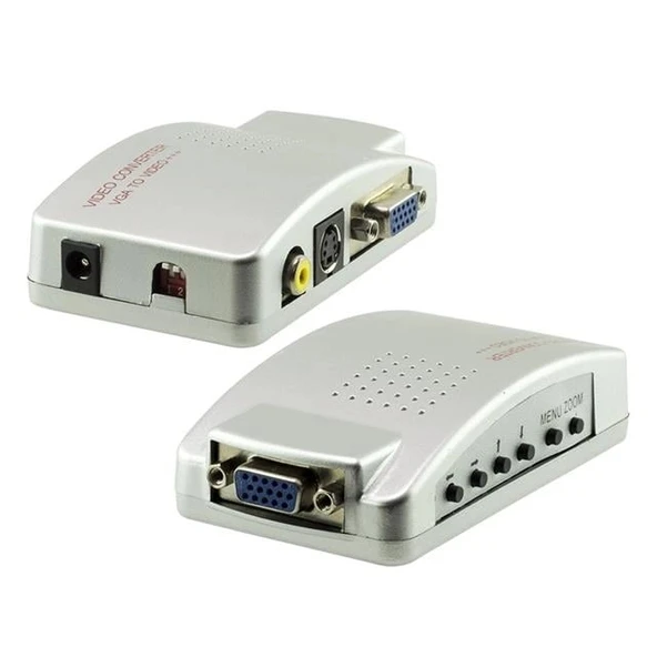 Powermaster PM-983 VGA'dan BNC S-Video VGA'ya Görüntü Dönüştürücü 1080P Destekli ürün görseli 1