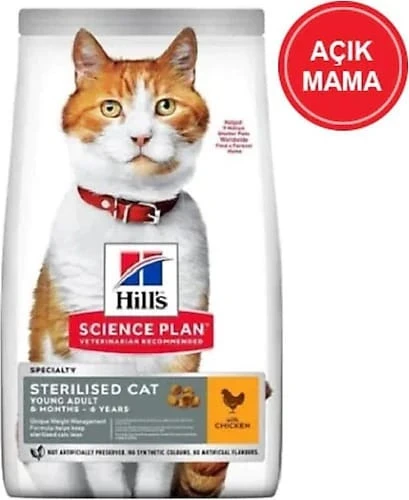 Hill's Young Adult Sterilised Tavuklu 1 kg Kısırlaştırılmış Yetişkin Kedi Maması - Açık Paket ürün görseli 1