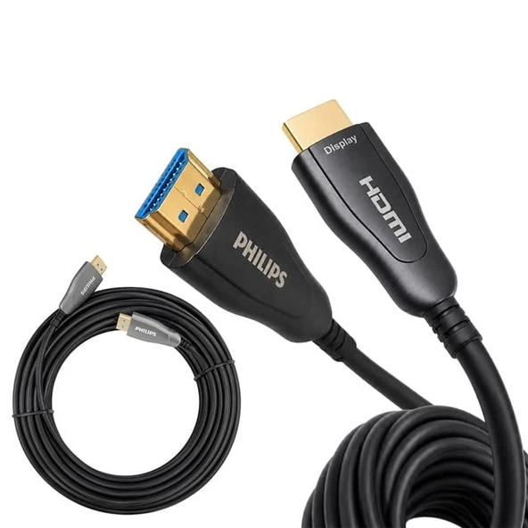 Philips SWR3019W/93 100 Metre 4K 60Hz AOC Fiber Optik HDMI Kablo Çinko Alaşım Gövde ürün görseli 1