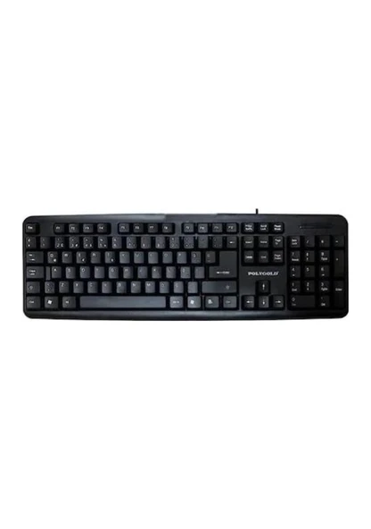 Polygold PG-921 Usb Kablolu Standart Q Klavye Siyah ürün görseli 1