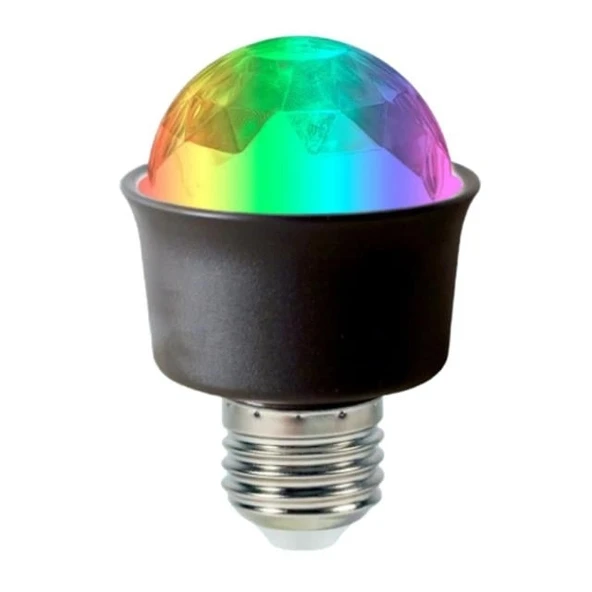 Ledx AL-KX6882 Mini 360 Derece Led 3.3 Watt E27 Duy Rgb Disko Lamba ürün görseli 1