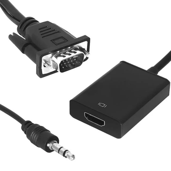 Powermaster PM-18637 VGA To HDMI Dönüştürücü Kablo ürün görseli 1