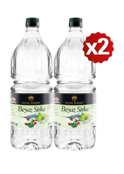 Kemal Kükrer Aloe veralı Beyaz Sirke 2000 Ml x 2 Adet ürün görseli 1