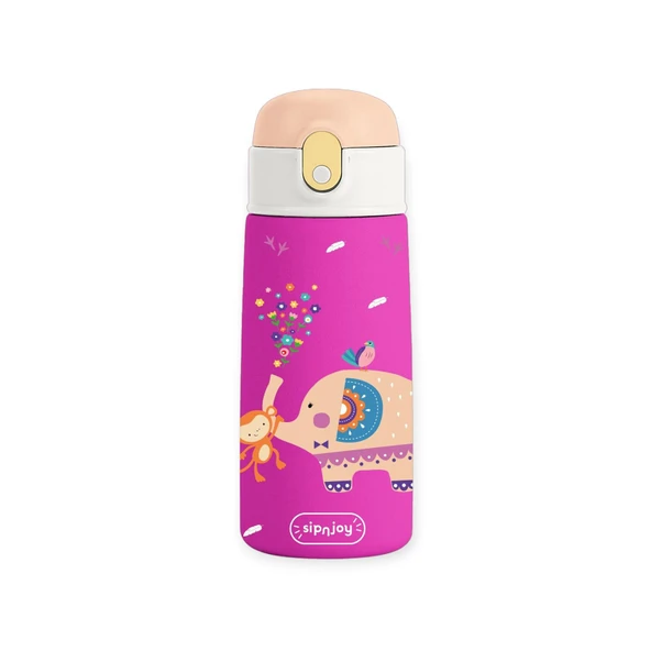 - SipSquad Çocuk Su Termosu | 480 ml - Jolly Elephant (2 ADET) ürün görseli 1