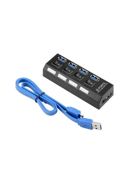 HI-SPEED USB 3.0 4 PORT ANAHTARLI ÇOKLAYICI ürün görseli 1