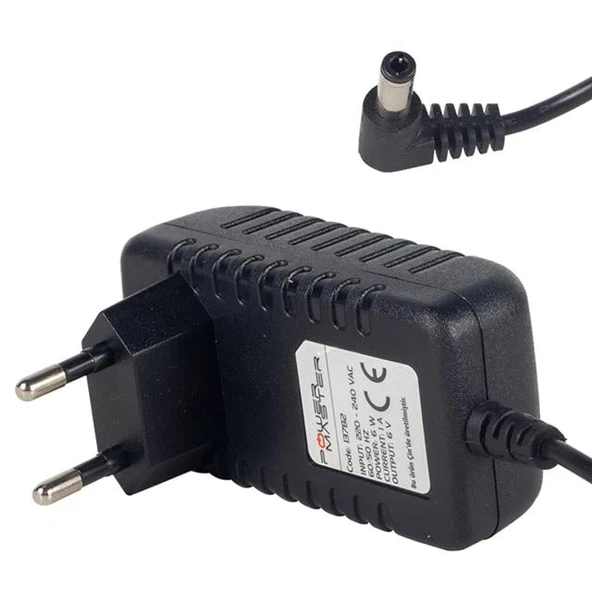Powermaster PM-13782 6 Volt - 1 Amper 5.5*2.5 Mm Uçlu Priz Tipi Adaptör ürün görseli 1