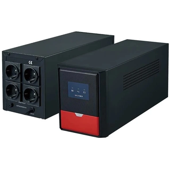 Andees AD-2000 2000VA 12V9AhX2 UPS Kesintisiz Güç Kaynağı Line - İnteraktif (430x210x235Mm) ürün görseli 1