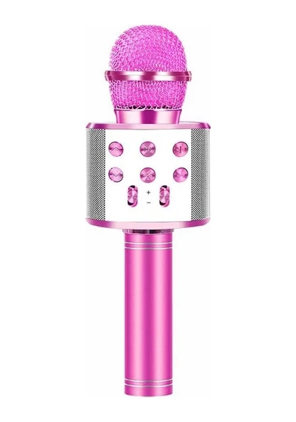 Renkli Kareko Mikrofon Ws-858 Karaoke Mikrofon Pembe ürün görseli 1