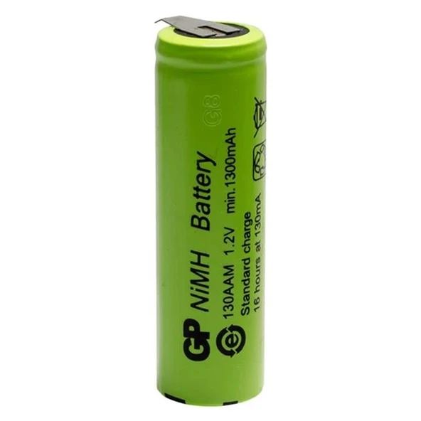 GP 1300mA 1.2V Düz Kafa Puntalı Aa Kalem Pil 130AAM ürün görseli 1