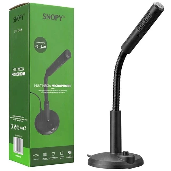 Snopy SN-120M Siyah Masaüstü Pc Mikrofon ürün görseli 1
