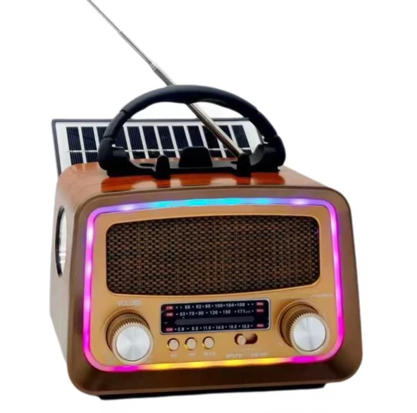 Everton RT-730 Klasik Retro , Solar Enerjili , LEDLİ , Fenerli , Nostalji Bluetooth/USB/Sd/ Radyo Mp3 Player Müzik Kutusu ürün görseli 1