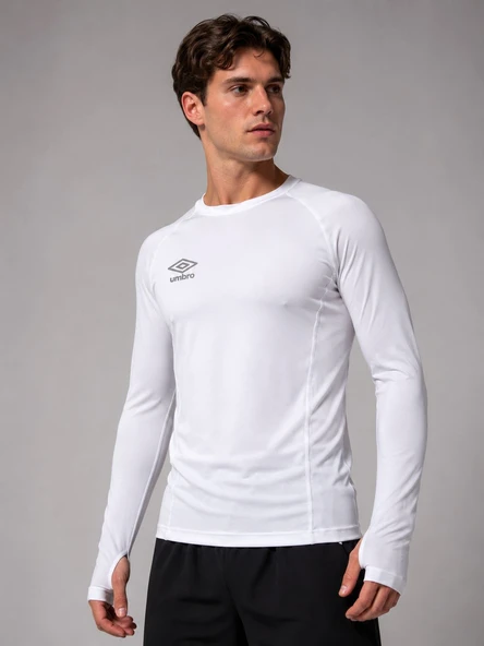 UMBRO Von Dry Park Erkek Beyaz Uzun Kollu İçlik Antrenman İçliği TC0260 ürün görseli 1