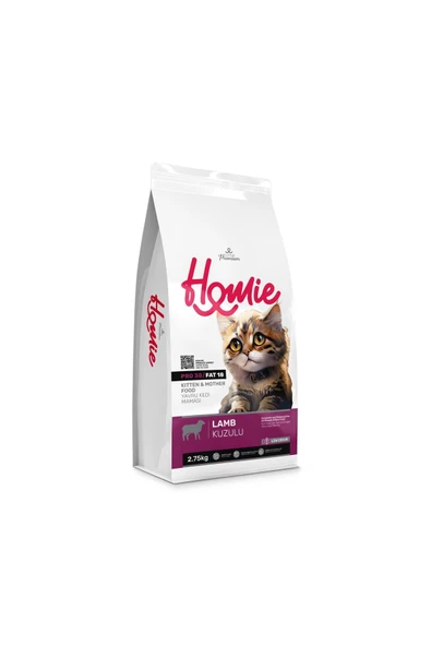 HOMİE SÜPER PREMİUM KİTTEN&MOTHER KUZU ETLİ YAVRU KEDİ MAMASI 2,75KG ürün görseli 1