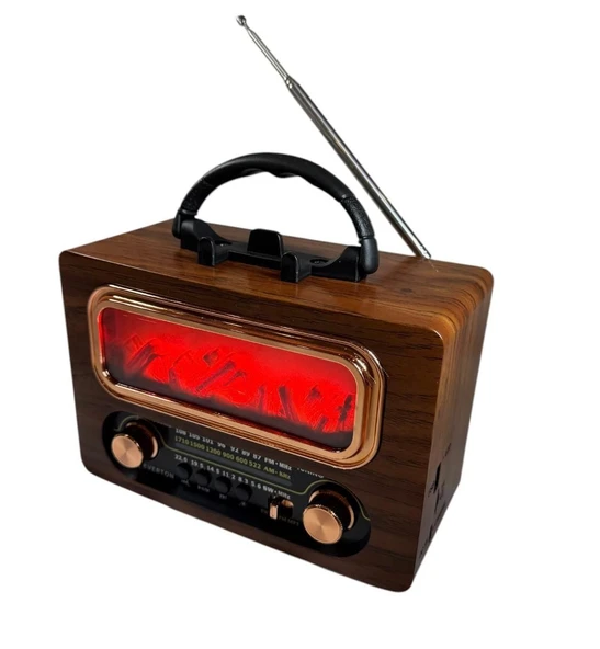 Everton RT-731 Klasik Şömine Görünümlü , Nostalji Bluetooth/USB/Sd/ Radyo Mp3 Player Müzik Kutusu ürün görseli 1