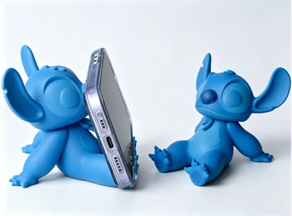 Stitch Tasarımlı Dekoratif Telefon Standı - Masaüstü Karakter Tutucu ürün görseli 1