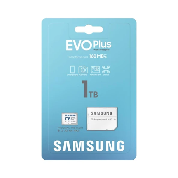 SAMSUNG EVO PLUS 1TB MICRO SD 160MB/s HAFIZA KARTI MB-MC1T0SA/APC ürün görseli 1