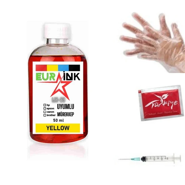 Canon Pixma G2415 Yazıcı Uyumlu Mürekkep Yellow 50 ml (GI-490) ürün görseli 1