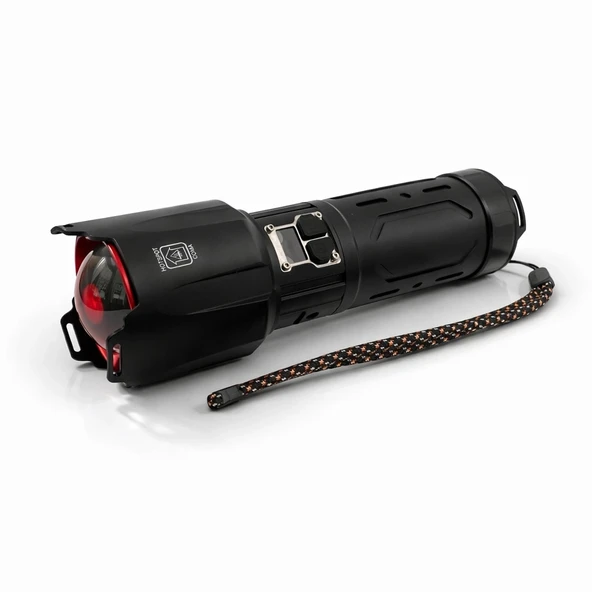 Bedotech Bd-2406 30w Tg Led Alüminyum Alaşımlı Zoomlu Type-c Dijital Göstergeli Şarjlı El Feneri ürün görseli 1