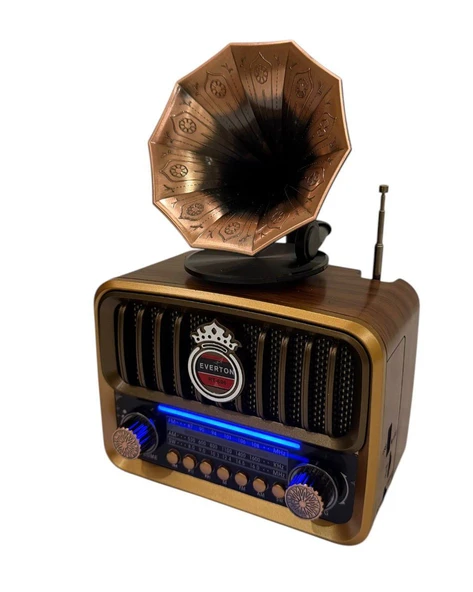 Everton RT-606 Gramafon Tasarımlı ve Görünümlü , Nostalji Bluetooth/USB/Sd/ Radyo Mp3 Player Müzik Kutusu ürün görseli 1