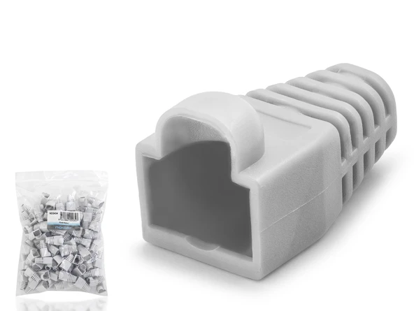 Rj45 Konnektör Papuç - 100 Adet Gri / Ekonomik Poşet Paket ND2434 ürün görseli 1