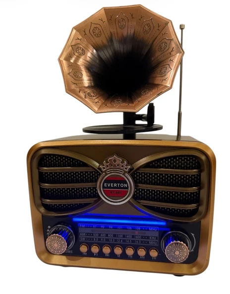 Everton RT-607 Gramafon Tasarımlı ve Görünümlü , Nostalji Bluetooth/USB/Sd/ Radyo Mp3 Player Müzik Kutusu ürün görseli 1