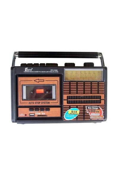 Fp-319u Nostaljik Usb Sd Fm Radyo Kaset Çalar Müzik Player ürün görseli 1