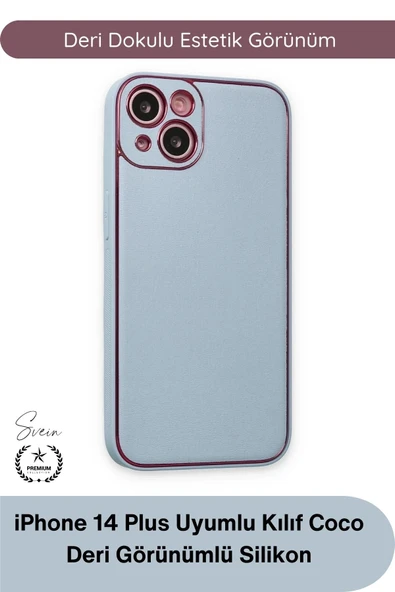 #Kılıf İphone 14 Plus Uyumlu Kılıf Coco Deri Görünümlü Silikon Kapak Darbe Emici Esnek Yumuşak Koruyucu Çizilme Önleyici ürün görseli 1