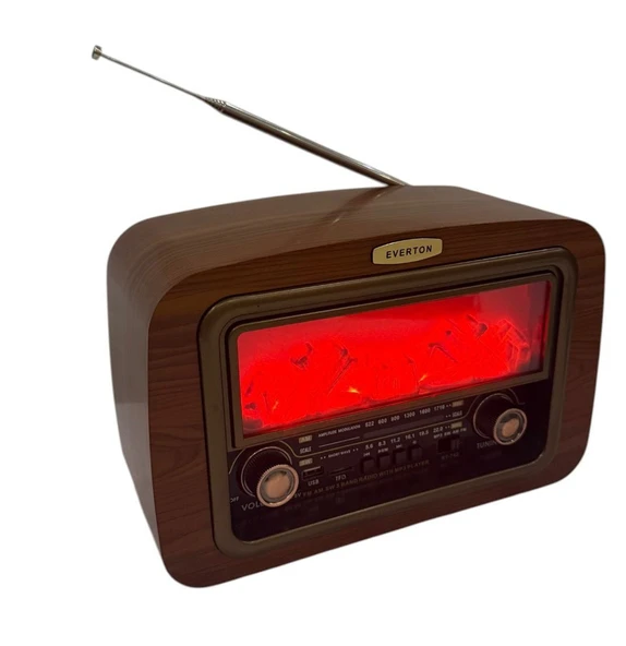 Everton RT-742 Şömine Tasarımlı ve Görünümlü BÜYÜK , Nostalji Bluetooth/USB/Sd/ Radyo Mp3 Player Müzik Kutusu ürün görseli 1