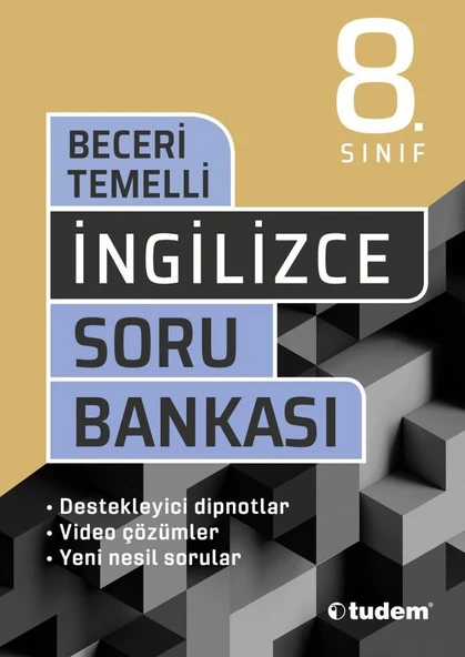 8. Sınıf İngilizce Beceri Temelli Soru Bankası Tudem Yayınları ürün görseli 1