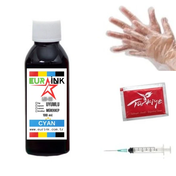 Epson EcoTank L5296 Yazıcı Uyumlu Mürekkep Cyan 100 ml (103) ürün görseli 1
