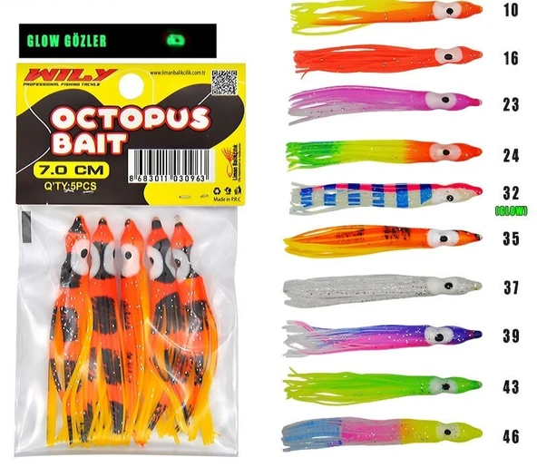 Portfish Octopus Ahtapot 5 cm Silikon Yem ürün görseli 1