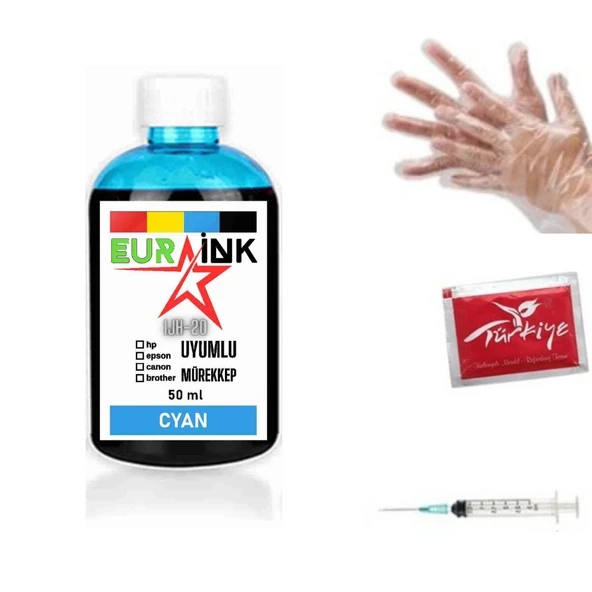 BROTHER LC569XL / LC565XL Serisi uyumlu mürekkep Cyan 50 ml ürün görseli 1