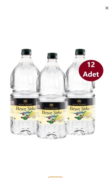 Kemal Kükrer Beyaz Sirke Limon 2 Lt 12 li paket ürün görseli 1