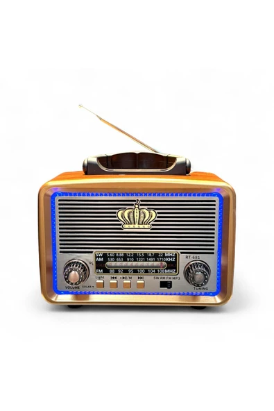 Everton Rt-681 / Solar Güneş Enerjili / Nostalji Bluetooth/USB/Sd/ Radyo Mp3 Player Müzik Kutusu ürün görseli 1
