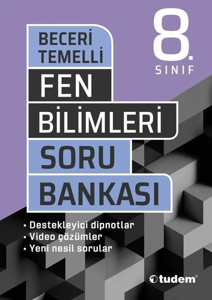 8. Sınıf Fen Bilimleri Beceri Temelli Soru Bankası Tudem Yayınları ürün görseli 1