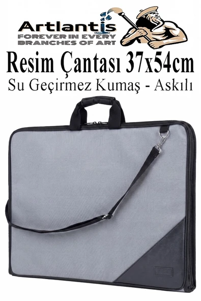 Resim Çantası Kumaş 37x54 cm 1 Adet Teknik Resim Dosya Çantası 35x50 cm Askılı Bez Proje Çantası Fermuarlı Okul Sınıf ürün görseli 1