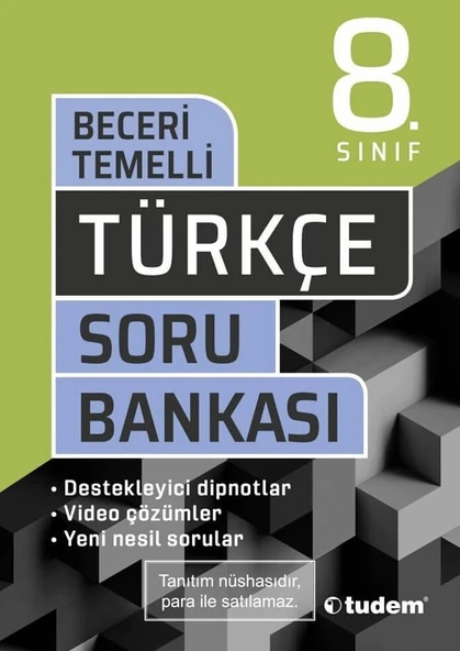 8. Sınıf Türkçe Beceri Temelli Soru Bankası Tudem Yayınları ürün görseli 1