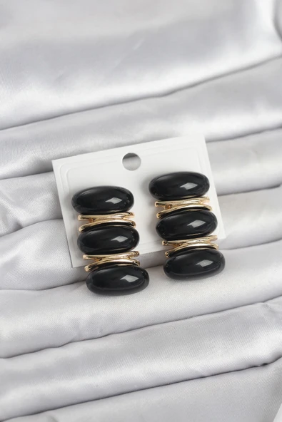 Siyah Vintage Model Gold Renk Kadın Küpe 5886 ürün görseli 1
