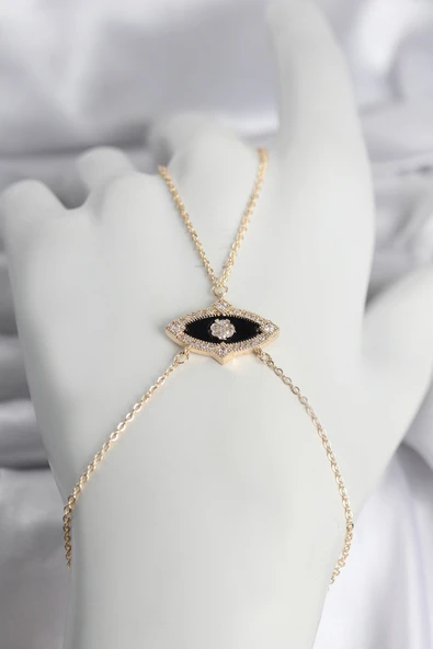 Pirinç Göz Model Gold Renk Zirkon Taşlı Kadın Şahmeran 5886 ürün görseli 1