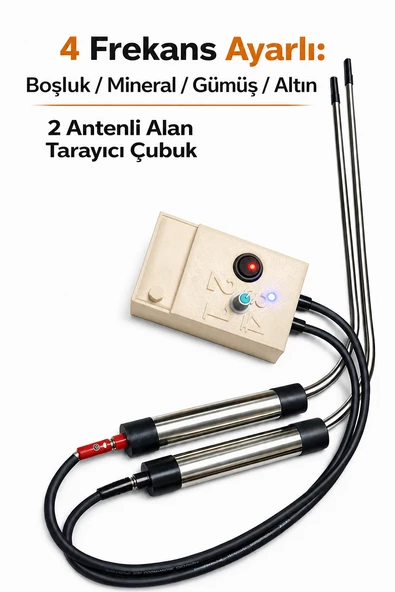 MurayTekno Profesyonel Frekans Üreten Alan Tarama Cihazı,4 Kademeli(Boşluk, Mineral ,Gümüş , Altın) ürün görseli 1