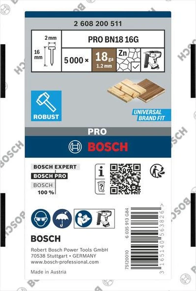 Bosch Havşa Başlı Çivi SK50 40mm 5000li GNH 18v-50 ürün görseli 1