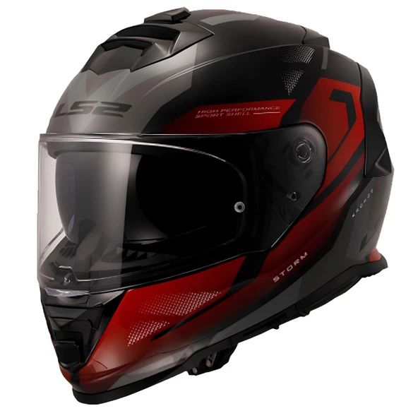 LS2 STORM 2 KRONOS KIRMIZI-GRİ KASK ürün görseli 1